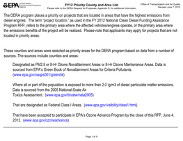 FY12 Priority County and Area List (June 7, 2012)