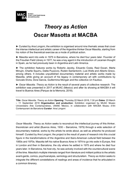 Theory As Action Oscar Masotta at MACBA