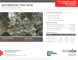 BAYBROOK PAD SITE to BE BUILT Bay Area Blvd | Webster, TX 77598