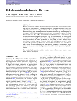 Hydrodynamical Models of Cometary HII Regions