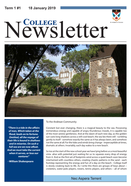 Newslettercollege St Andrew’S College