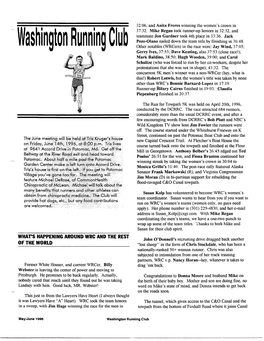 May/June 1996 Washington Running Club 2 (Vol