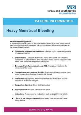 Heavy Menstrual Bleeding