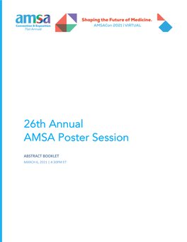 26Th Annual AMSA Poster Session