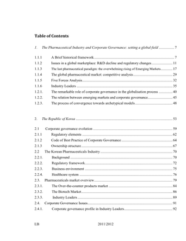 Table of Contents