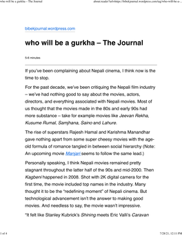 Who Will Be a Gurkha – the Journal About:Reader?Url=