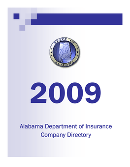 Alabama Department of Insurance Company Directory Table of Contents