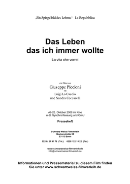 LIONELLO CERRI Eine Italienisch Deutsche Koproduktion Von RAI CINEMA - LUMIÈRE & CO