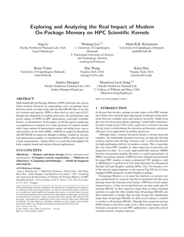 Exploring and Analyzing the Real Impact of Modern On-Package Memory on HPC Scientiﬁc Kernels