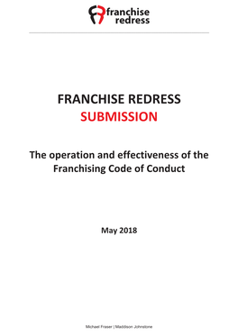Franchise Redress Submission
