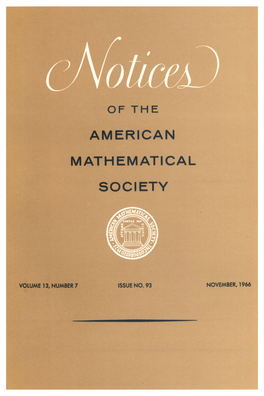 Notices of the American Mathematical Society 3