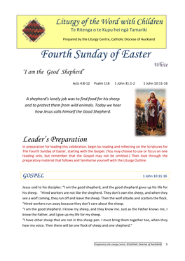 Fourth Sunday of Easter White ‘I Am the Good Shepherd’