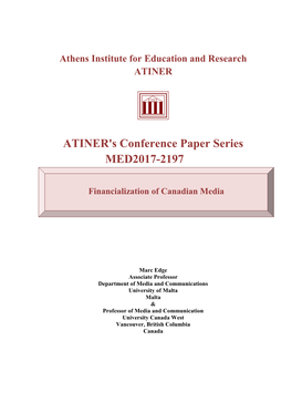 ATINER's Conference Paper Series MED2017-2197