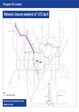 Network Closures Weekend of 11/12 April