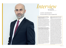 Interview With... FARID MAMMADOV Executive Director of Iteca Caspian LLC