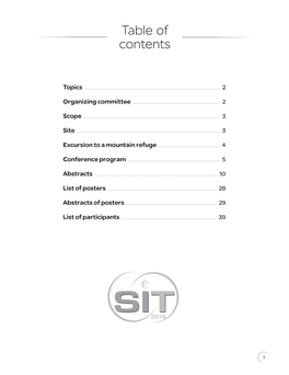 Table of Contents