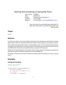 Naming Text Encodings to Demystify Them