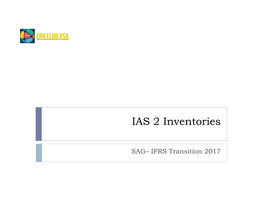 IAS 2 Inventories