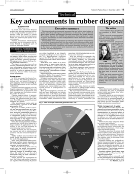 Key Advancements in Rubber Disposal by Teresa Clark ENSO Plastics, L.L.C