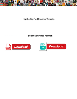 Nashville Sc Season Tickets