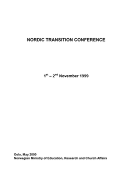 Nordic Transition Conference