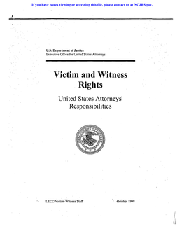 I Victim and Witness Rights