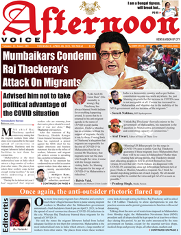 Mumbaikars Condemn Raj Thackeray's Attack on Migrants