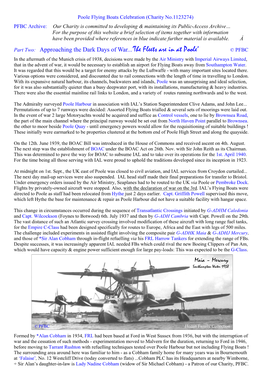 Poole Flying Boats Celebration (Charity No.1123274) PFBC Archive