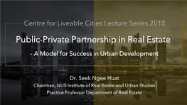 Public-Private Partnership in Real Estate