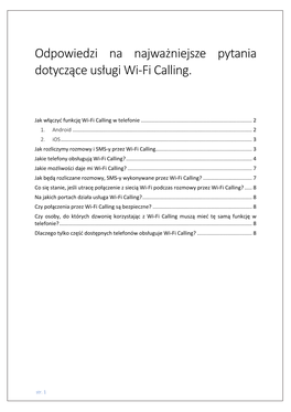 Odpowiedzi Na Najważniejsze Pytania Dotyczące Usługi Wi-Fi Calling