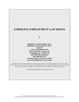 Emerging Employment Law Issues Paper - 2008.Doc