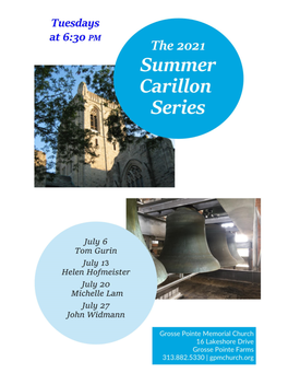 2021 Carillon Recitals Program Booklet