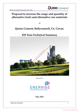 Proposal to Increase the Range and Quantity of Alternative Fuels and Alternative Raw Materials