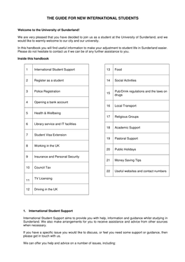 The Guide for New International Students