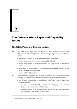 Chapter 5: the Defence White Paper And