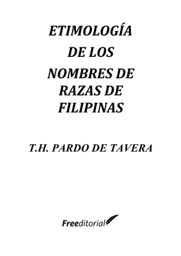 Etimología De Los Nombres De Razas De Filipinas