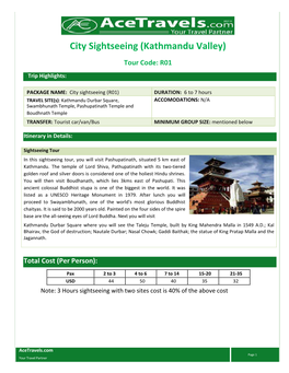 City Sightseeing (Kathmandu Valley)