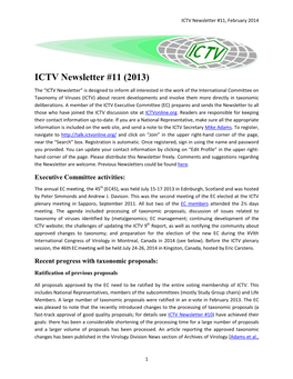 ICTV Newsletter #11 (2013)