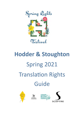 Hodder & Stoughton Spring 2021 Translation Rights Guide
