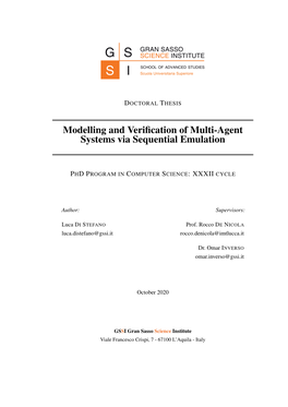 Modelling and Verification of Multi-Agent Systems Via