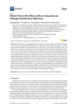 Model Test of the Effect of River Sinuosity on Nitrogen Purification