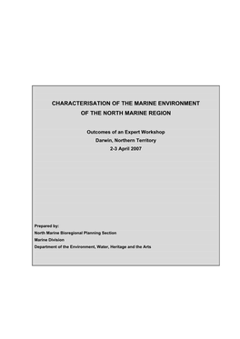 Characterisation of the Marine Environment of the North Marine Region