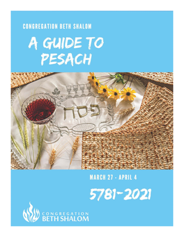 CBS Pesach Guide 5781