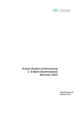 Nutzen-Kosten-Untersuchung 2. S-Bahn-Stammstrecke München 2025