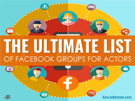 Of Facebook Groups for Actors