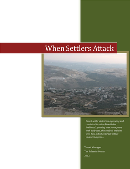 When Settlers Attack