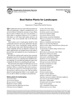 Best Native Plants for Landscapes