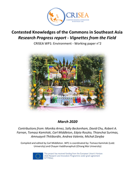 Contested Knowledges of the Commons in Southeast Asia Research Progress Report - Vignettes from the Field