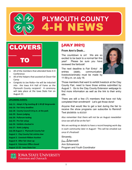 Plymouth County 4-H News