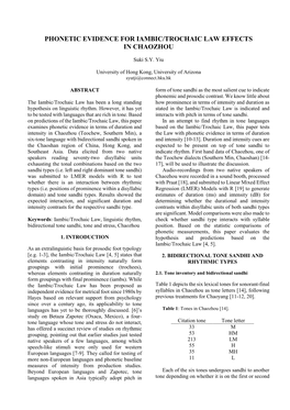 Phonetic Evidence for Iambic/Trochaic Law Effects in Chaozhou